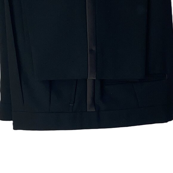 Sandini “Viceroy” Black Tuxedo Satin Notch Lapel Jacket R46 Pants R41, 100% Wool - Picture 5 of 10